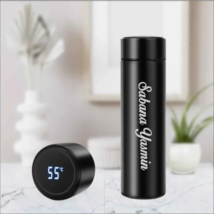 Customized Temperature Display Stainless Insulated Water Bottle – Personalized with Name or Logo